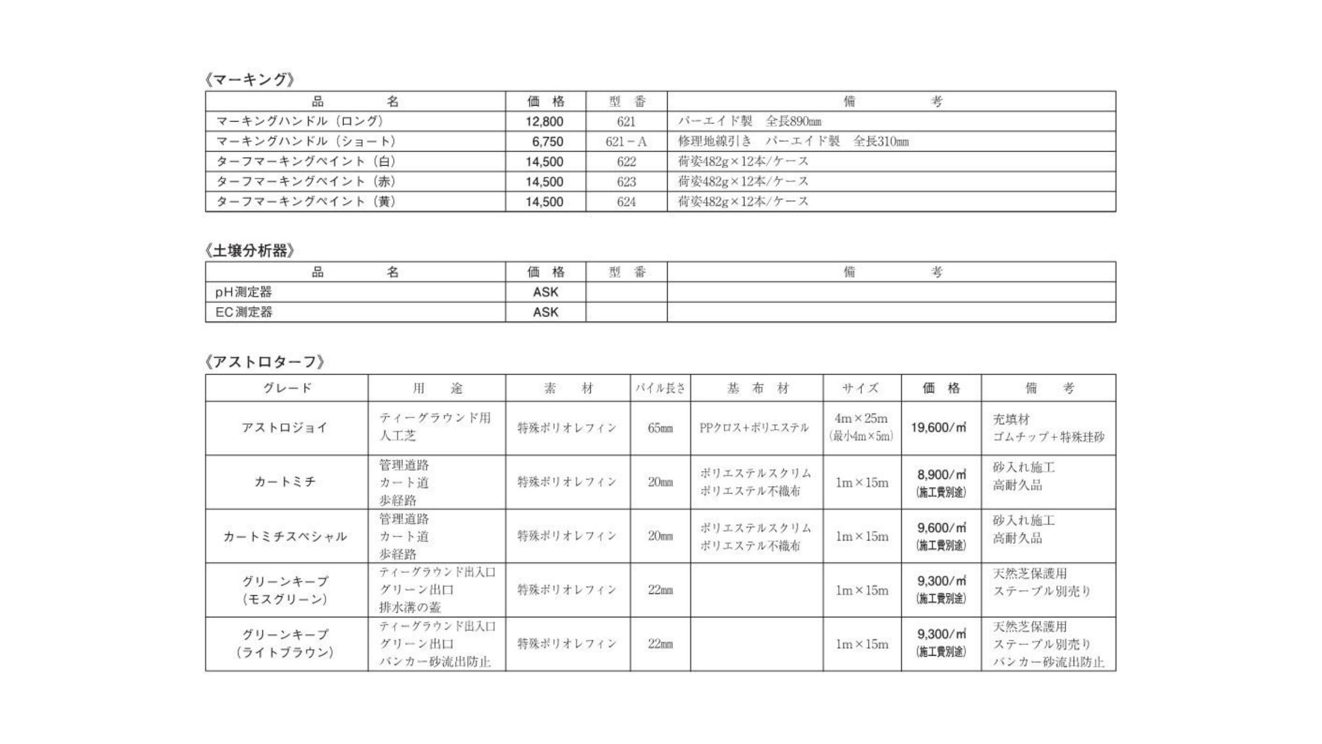 メンテナンス用品